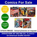2000AD #206 207 208 209 210 - 5 bandes dessinées - Graffiti Un-American VG/VG+