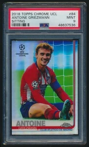 2018-19 TOPPS CHROME UEFA CHAMPIONS LEAGUE ANTOINE GRIEZMANN #84 PSA 9 Low Pop - Picture 1 of 2