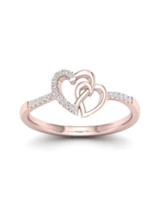 10k Rose Gold Ring Heart Any Size - Image 1 of 4