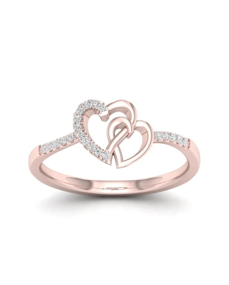 10k Rose Gold Ring Heart Any Size - Image 1 of 4