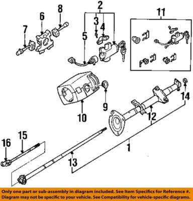 Used Steering Column fits: 2001 Nissan Sentra Floor Shift 1.8L w/o fog lamps w/o - Image 1 of 2