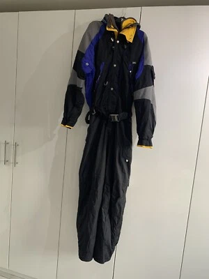 Traje de esquí y nieve de una pieza KILLY AWT Master Tech negro azul talla 44 Reino Unido años 90 vintage Foto 1 de 4