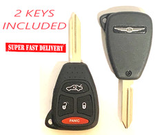 2 NEW CHRYSLER 300 ASPEN 2005-2009 Remote Key (BIG HEAD) KOBDT04A TOP Quality A+
