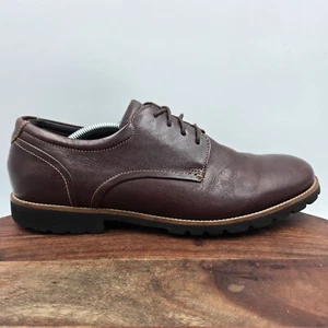 Zapatos Rockport Colben Para Hombre 11M Cuero Marrón Cómodos Puntera Lisa Derby Oxford - Imagen 1 de 11