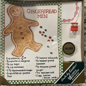 Vintage Weihnachtskarten 18ct Umschläge Lebkuchenmann - Bild 1 von 5