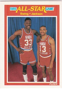 1989 Fleer NBA EWING/ JACKSON 1989 All-Star Game card #167 O/C (off center) - Picture 1 of 2