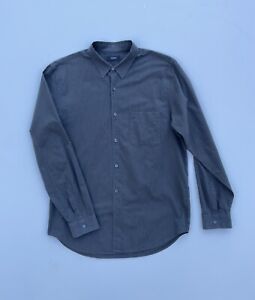 NWOT Theory Collared Button Down Long Sleeve Shirt Gray Men’s Large