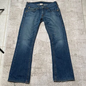 TRUE RELIGION Billy Bootcut Jeans Men's Size 31 Distressed Hem Made in USA - Picture 1 of 13