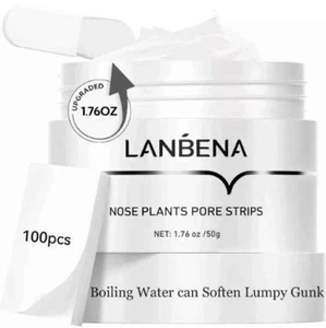 LANBENA Blackhead Remover, ACNE, Nose Plants Pore Strips Deep Clean(100 sheets) - Picture 1 of 6