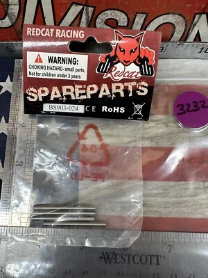 REDCAT RACING BS903-024 3x37.5mm X 4pc. Front Suspension Arm Pin-Short USA Shipp - Image 1 of 4