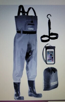 Botas Foxelli Pecho Bootfoot Waders GRIS 2 Capas Nylon/PVC Impermeables Talla 13 NUEVAS  Foto 1 de 4