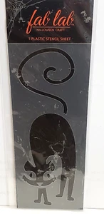 Fab Lab HALLOWEEN CRAFT 2,75" x 7" foglio di stencil in plastica - GATTO - Foto 1 di 1