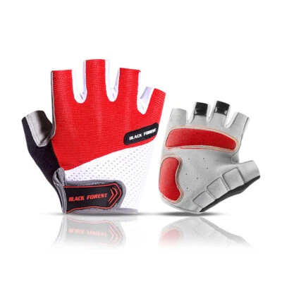 Cycling Gloves Half Finger Sports Bike Bicycle Gel Pad Fingerless Fishing Gloves - Image 1 of 4