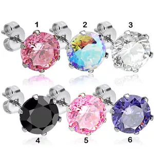 PAIRE BOUCLES D'OREILLES IDÉAL FILLE ENFANT PETIT DIAMÈTRE RONDE BLANCHE ROSE .. - Bild 1 von 1