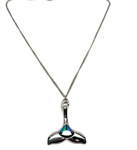 Swarovski Crystal Necklace | Whale Tail Charm Pendant | Perfect for Gift | - Picture 1 of 5