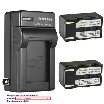 Cargador de pared de CA con batería Kastar para videocámara Samsung SB-LSM160 Samsung SC-DC164 Foto 1 de 4
