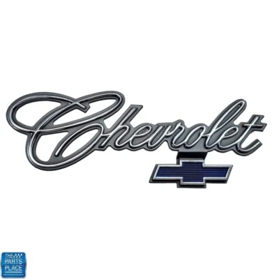 1970 年 Impala Caprice Bel Air 前格栅烧烤徽章“雪佛兰”脚本 3977571 — 第 1/2 张图片