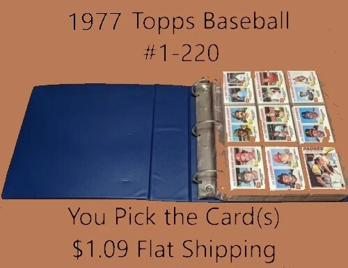 1977 Topps Baseball #1-220 YOUR CHOICE-$1.09 Flat Ship UPDATED 10/12/25 - Image 1 of 1