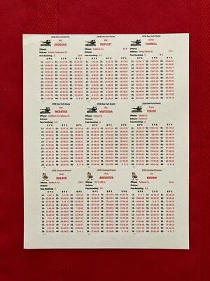 1958 APBA PLUS football card set / NFL / Greatest Game / Brown / Huff / Unitas - Image 1 of 4