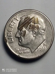 RARA moneda de ROOSEVELT 2002 ceca P con llamativa falla - Picture 1 of 5