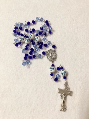 TAMPA BAY RAYS ROSARY CHARM NECKLACE JEWELRY GLASS BEAD BASEBALL ORNAMENT MLB Cover