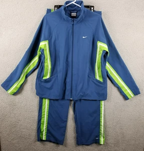 Vintage Nike Suit Track Set Womens XL Center Swoosh Jacket Pants Y2K Retro - Picture 1 of 21