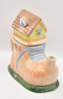 Vintage Novelty Boot Shaped House Teapot Collectible Decorative