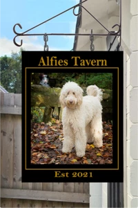 Personalised Hanging swinging Pub Sign your own picture For Home Bar or Man Cave - Picture 1 of 7