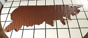 "Easy Breezy" Brown Perforated Scrap Leather Hides Approx. 13-15 sqft. GG9