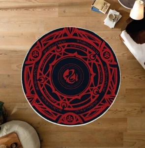 Magic Circle Rug, Carpet with Alchemy Summoning Circle, Cool Anime Rug, Gothic - Picture 1 of 8