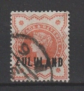 Zululand 1888 Victoria Sobreimpresión 1/2P. Rojo Yvert N° 1 Usado, Mf - Imagen 1 de 2