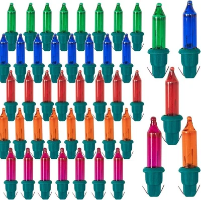 60 Piezas Repuesto Navidad Mini Bombillas, Cadena Incandescente Multicolor Foto 1 de 4
