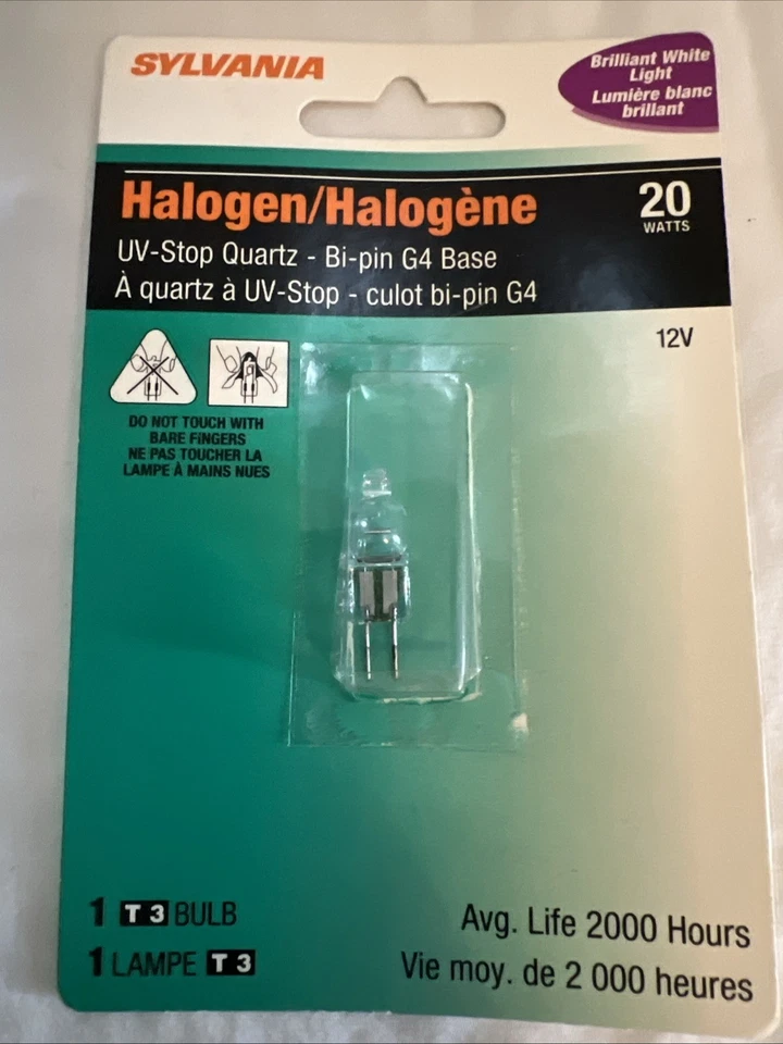Sylvania 20T3Q/CL/RP 12V, 20W, G4 Bi-Pin H Lamp - NEW - Image 1 of 3