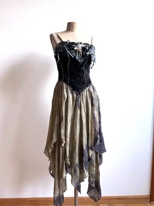 Goth Spooky Wednesday Addams Costume Dress sx XS S 31 Bust 26" Waist Mad Max - Picture 1 of 12