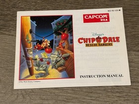 Chip 'N Dale Rescue Rangers Instruction Manual Only Nintendo Nes Authentic