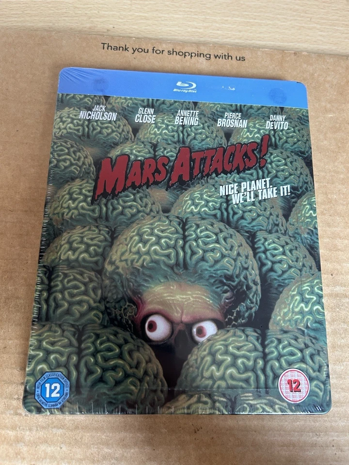 Mars Attacks (1996) UK Reg Free Zavvi Blu Ray Steelbook NEW & SEALED - Mega Rare - Image 1 of 4