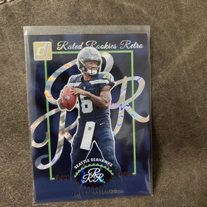 2025 Panini Donruss Jalen Milroe Rated Rookies Retro #16 RC Seahawks - Foto 1 di 6