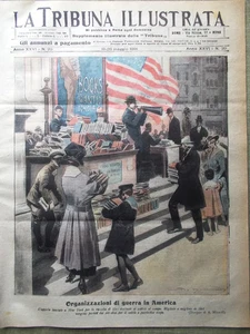 La Tribuna Illustrata 19 Maggio 1918 WW1 Calendario Stelle Croce Rossa Francesi - Picture 1 of 1