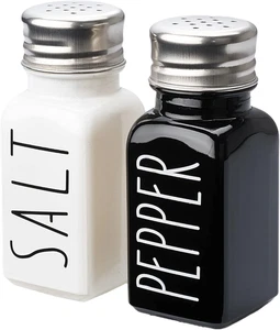 Salt and Pepper Shakers Set,Farmhouse Salt Shaker,Kitchen Decor for Home Restaur - Picture 1 of 12