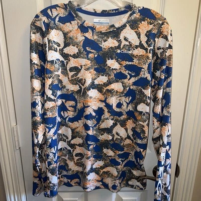 Camisa Columbia PFG Terminal Tackle Manga Larga Jóvenes Niños XL 18/20 Estampado de Peces Foto 1 de 4