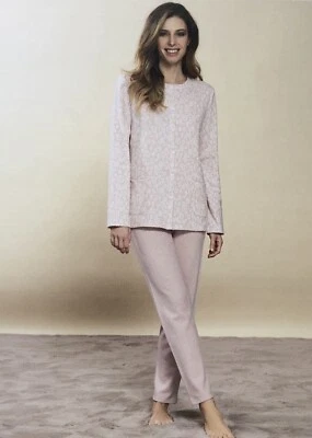 OFFERTA Linclalor Pigiama Aperto Avanti Donna Felpato Punto Milano Caldo