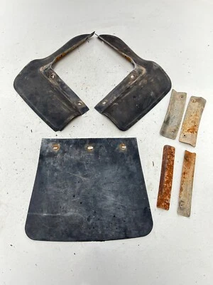 83 1983 Yamaha Tri Moto 175 YT175K OEM ¡BUENO! Protectores de cubiertas de guardabarros de plástico Foto 1 de 4