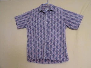 CAMICIA HAWAIANA VINTAGE HRH KAHALA, CAMICIA DA CAMPO, GRANDE, STAMPA ROVESCIATA - Foto 1 di 5