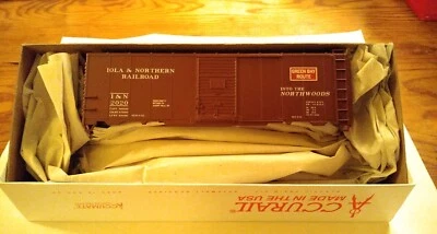 Accurail GBW Iola & Northern 40 ft PS-1 Steel Boxcar #2020 Kit *Club Fundraiser* - Image 1 of 4