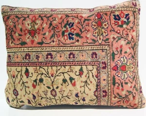 Copricuscino tappeto turco decorativo Kayseri 24"x18" - fatto a mano stile vintage - Foto 1 di 3