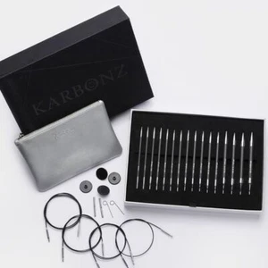 KnitPro Karbonz Carbon Fibre Interchangeable Knitting Needle Gift Set - Picture 1 of 3
