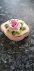 Vintage Royal Adderley China 'Floral' Pink Pill / Trinket /Ring Box Ex condition