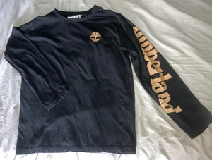 Lot of 2 Timberland Youth Large 14/16 Black Long Sleeve Shirts Brown Purple Tree - Picture 1 of 24