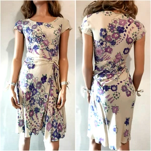 AUTH PRADA floral printed silk dress IT 40 - Picture 1 of 16