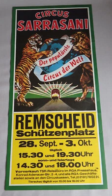 Tournee Plakat Circus Sarrasani um 1985 (89801) - Bild 1 von 3